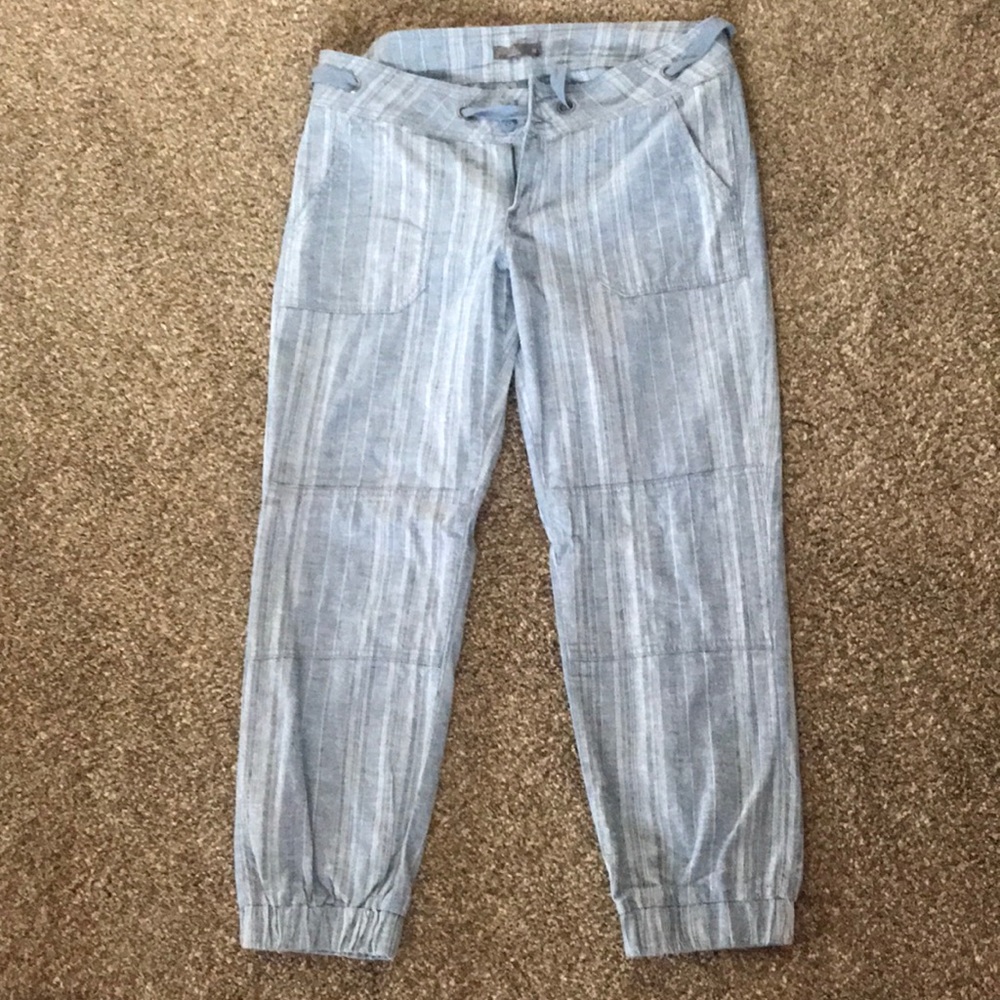 Prana Light Blue Stripe Pants